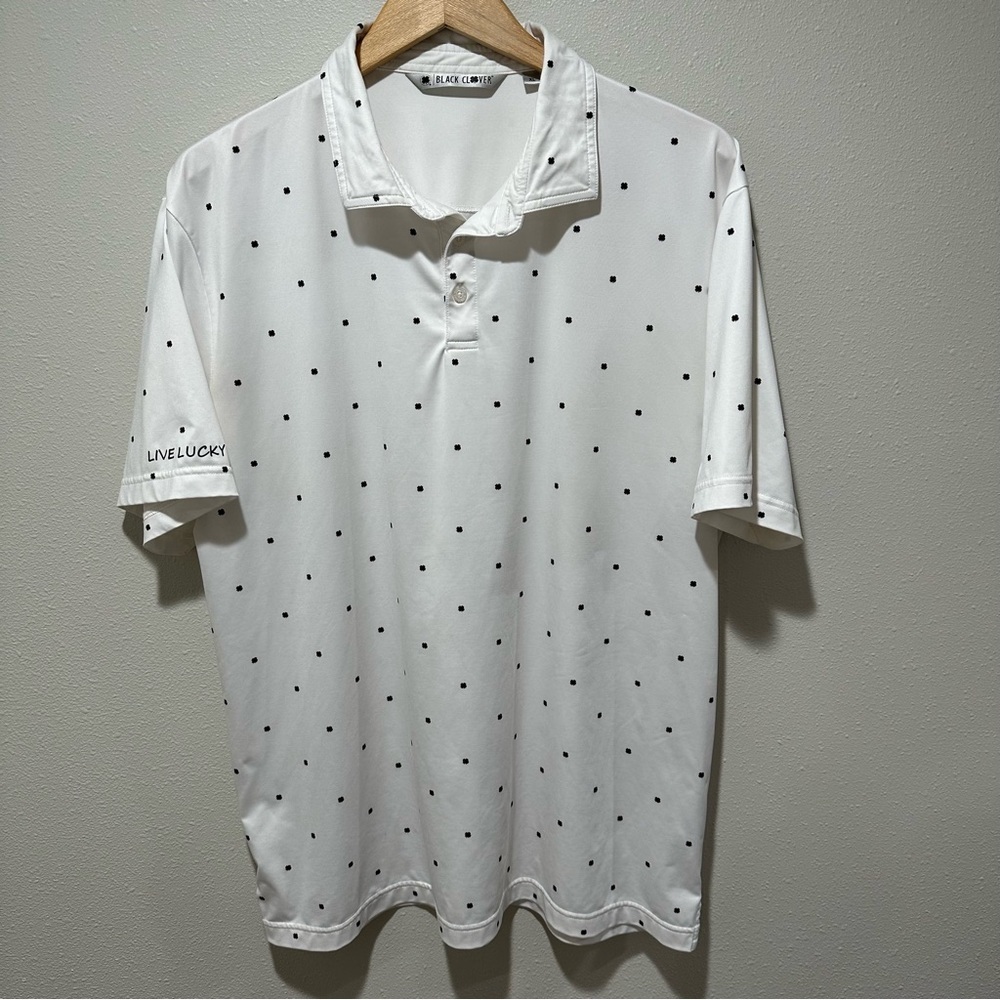 Black Clover Cloverfield All Over Clover Print Polo - Picture 2 of 10